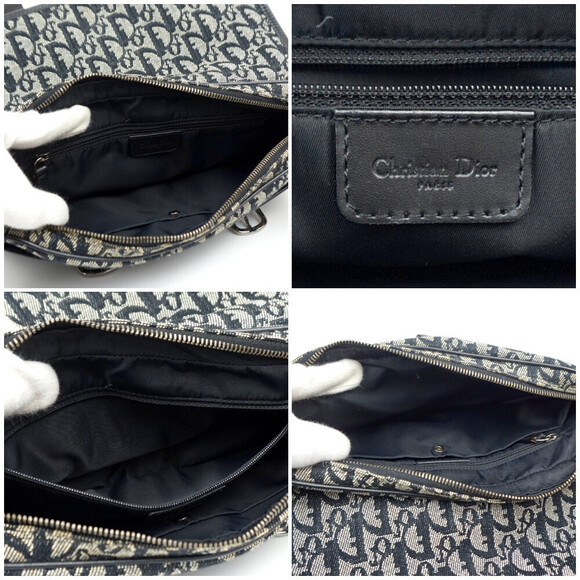 Christian Dior Trotter Shoulder Bag Black Crossbody - Picture 5 of 9